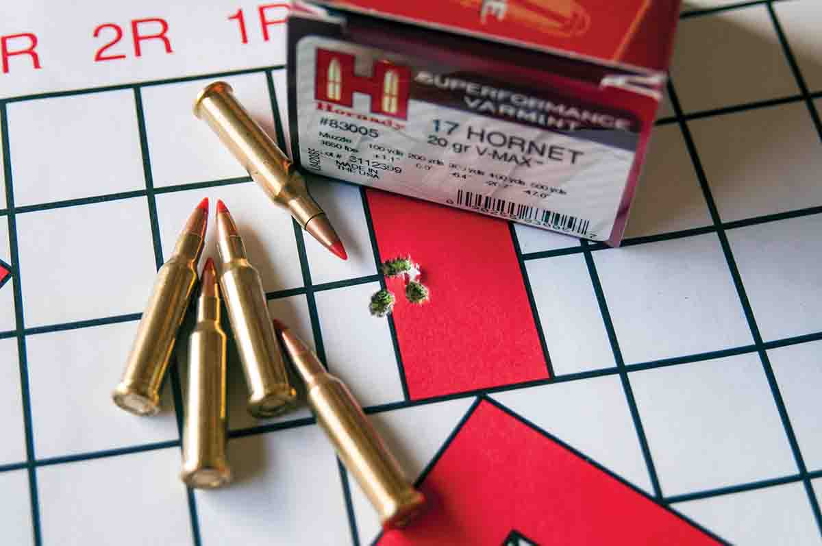 The reloadable .17 (Hornady) Hornet outstrips the .17 WSM’s velocity.